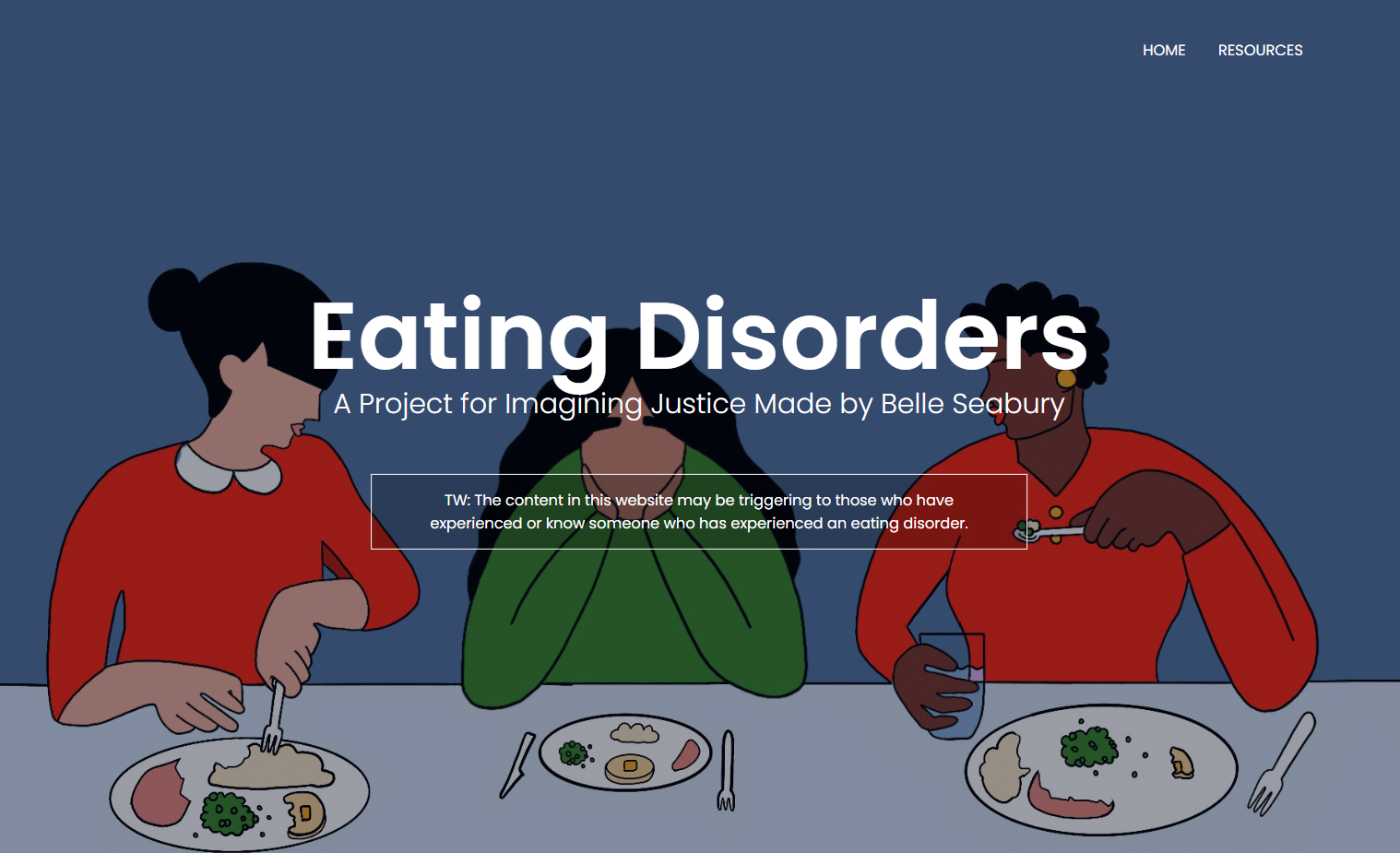 Eating disorder education page